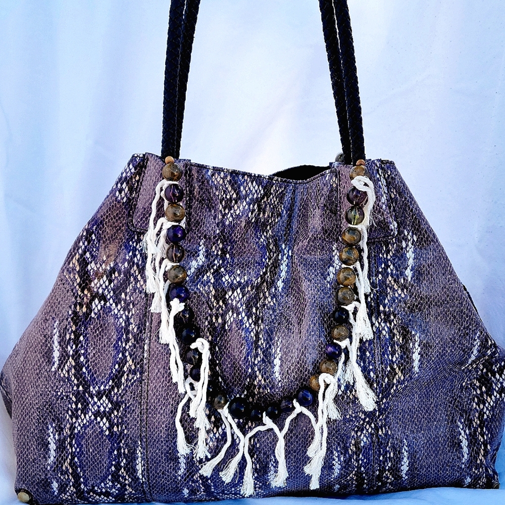 Faux Reptile Handbag